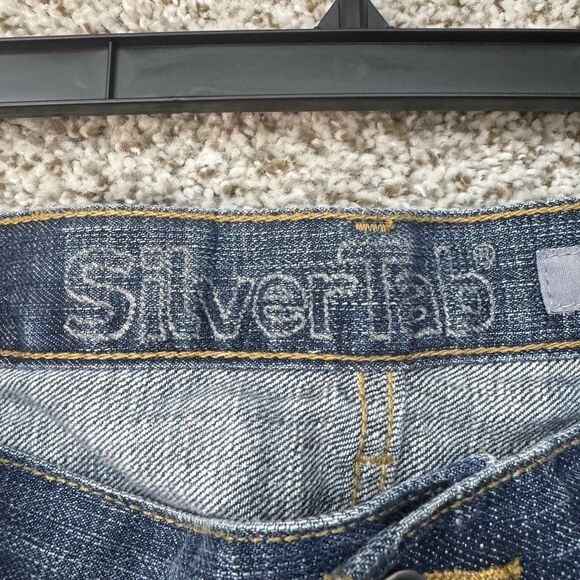 VTG 90’s Levis SilverTab Baggy Jeans Men’s 40X32 Blue Denim Y2K Wide Leg Vintage - Picture 9 of 14